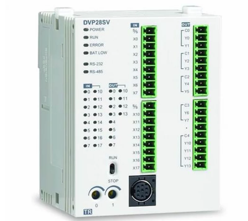 DVP20SX211S 20 Point 8DI, 6DO, 4AI, 2AO (Transistor, PNP) 24V DC Power, 2 шины расширения, USB, SLIM